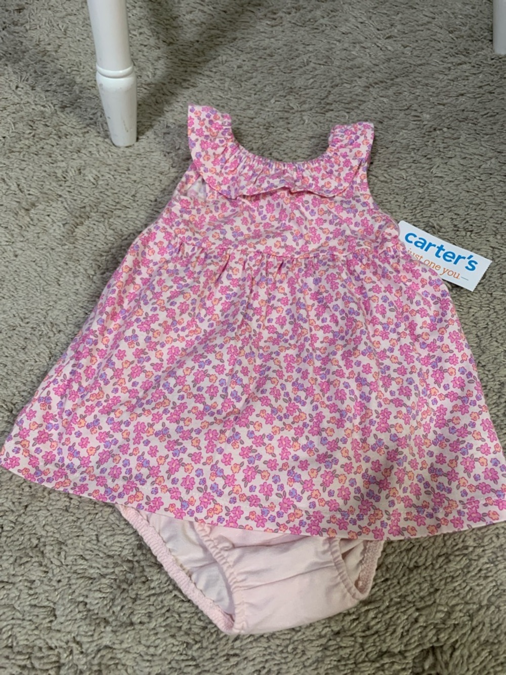 Carter's Pink and Purple Floral Sundress with Bloomers